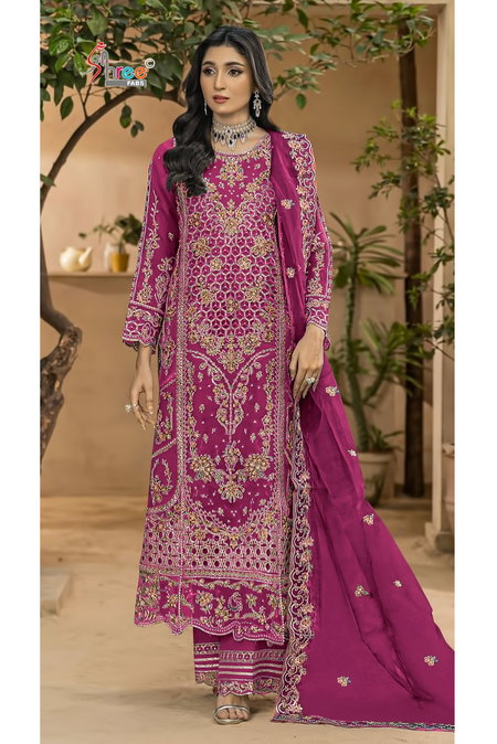 Sf 5598 A To D By Shree Chiffon Wholesale Pakistani Salwar Suits In India
